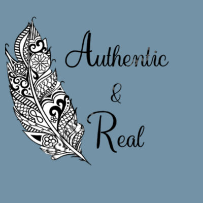 Authentic & Real - Denim Carrie Tote Bag Design
