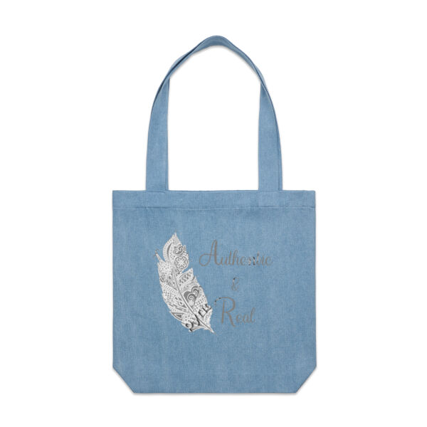 Authentic & Real - Denim Carrie Tote Thumbnail