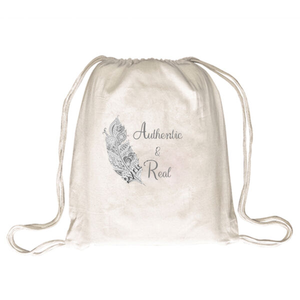 Authentic & Real - Drawstring Backpack Thumbnail