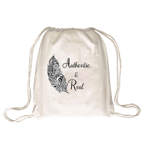 Authentic & Real - Drawstring Backpack Thumbnail