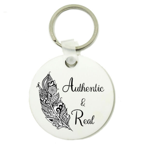 Authentic & Real - Round Key Ring Thumbnail