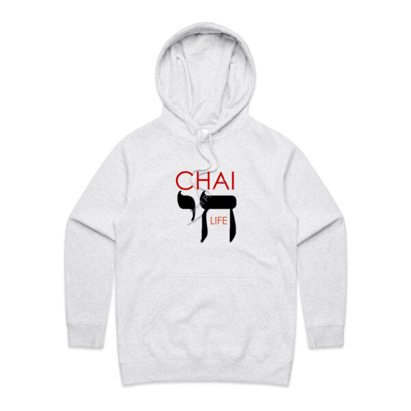 Chai - Life Womens Supply Hoodie - Red & Black Text Thumbnail