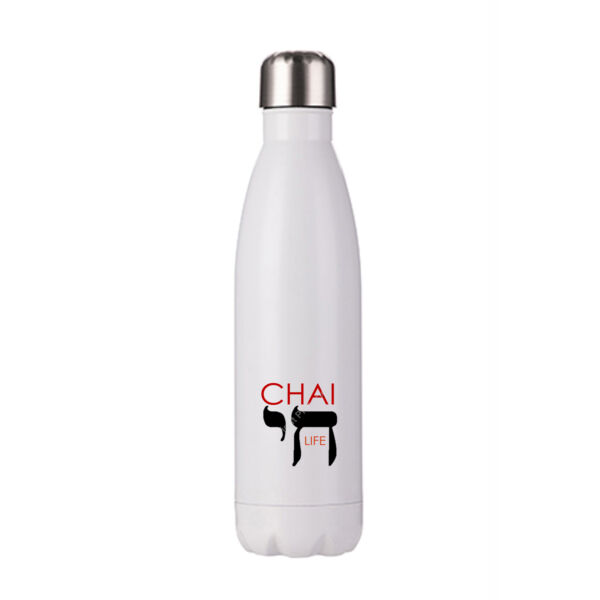 Chai - Life Water Stainless Bottle - Red & Black Text Thumbnail