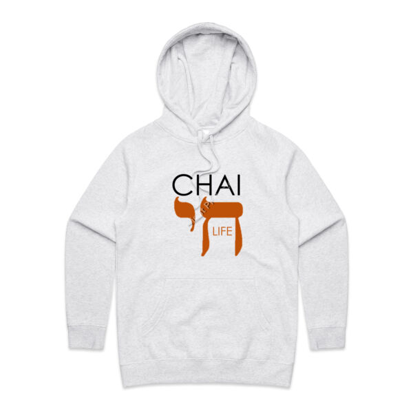 Chai - Life Womens Supply Hoodie - Black & Orange Text Thumbnail