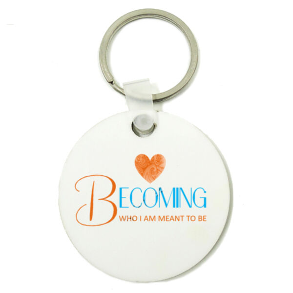 Becoming Who I am Meant to Be - Key Ring Round Thumbnail